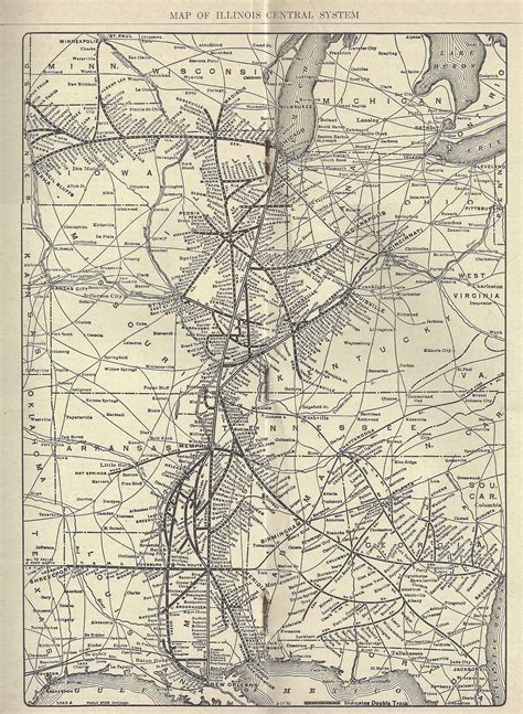 Illinois Central Railroad System Map 1940 Flickr Photo Sharing