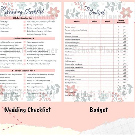 Contoh Wedding Planning Checklist
