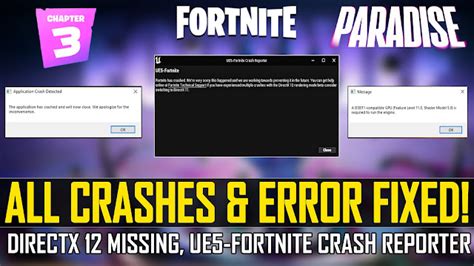 How To Stop Fortnite From Crashing Chapter 3 Season 4 Ue5 Fortntie