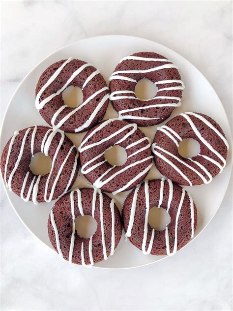 Baked Red Velvet Donuts Are Vegan And Gluten Free Treats Drizzled With