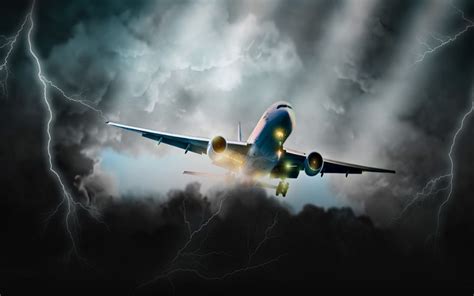 Plane In A Storm Image Abyss