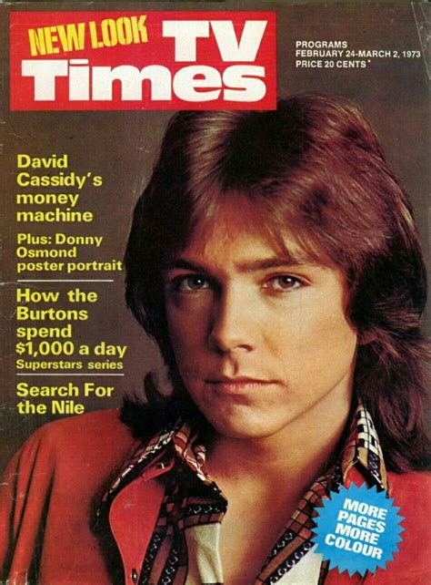 David Cassidy Tv Times Magazines The Following Are Front Covers And Some Posters From This