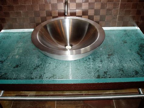 Take this one for example: Fusion Glass bathroom vanity top - Brooks Custom ...