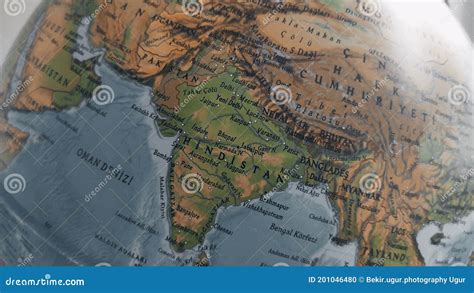 Mapa Mundial India Foto De Archivo Imagen De Agua Azul 201046480