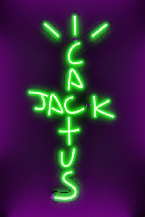Cactus Jack Neon Sign Cactus Jack Led Neon Sign Cactus Jack Neon