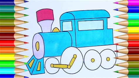 Trenes de juguete para colorear Cómo dibujar un juguete Trenes para