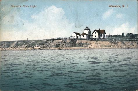 Warwick Neck Light Rhode Island Postcard