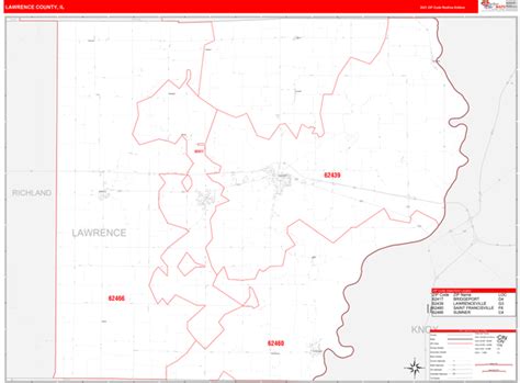 Wall Maps Of Lawrence County Illinois