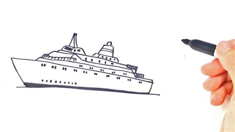 How To Draw A Big Ship Big Ship Easy Draw Tutorial
