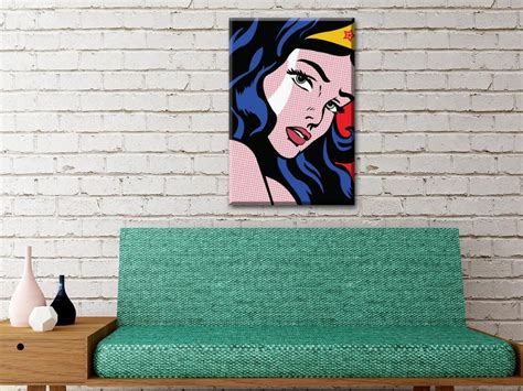 Wonder Woman Comic Pop Art Print To Canvas Australia
