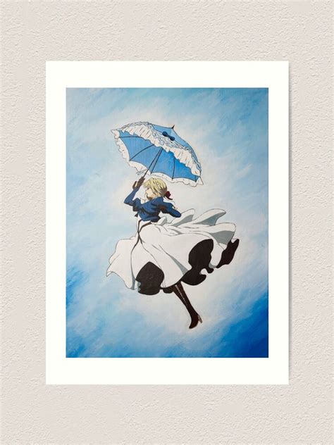 Violet Evergarden Parasol Acrylic Painting Art Print For Sale By