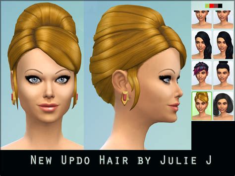 The Sims Resource Hair Updo Recolor By Taraab Sims 4 Hairs