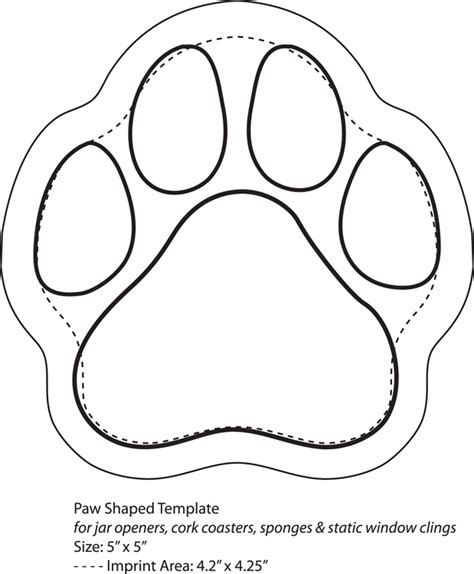 Dog Paw Print Template