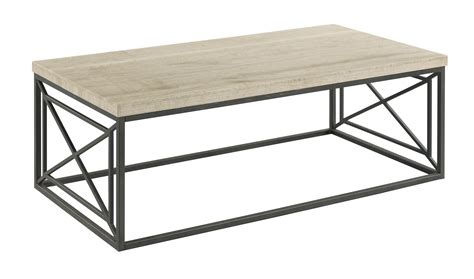 Hammary Vonne Contemporary Rectangular Coffee Table With Metal Base