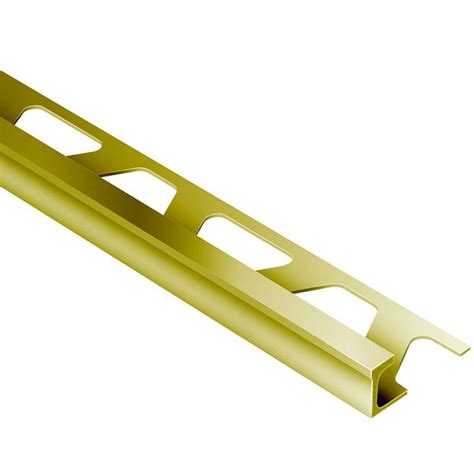 Schluter Deco Solid Brass 1132 In X 8 Ft 2 12 In Metal Tile Edging