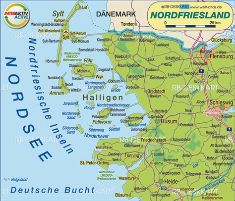 Karte Nordseeküste Deutschland