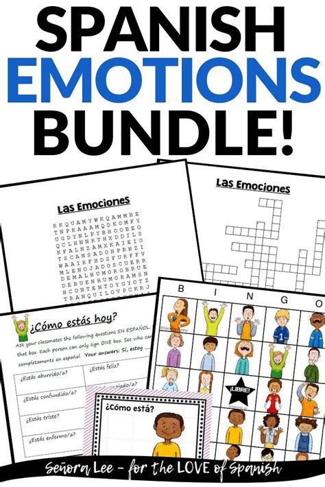 Spanish Emotions Feelings Activities And Games For Beginning Spanish