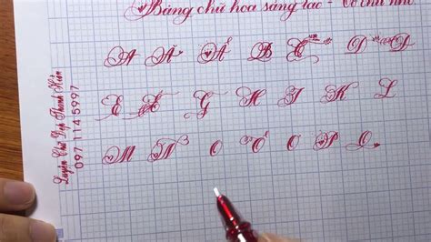 Cách Viết Bảng Chữ Hoa Sáng Tạo Cỡ Chữ Nhỏ Luyện Chữ đẹp Thanh Hiền