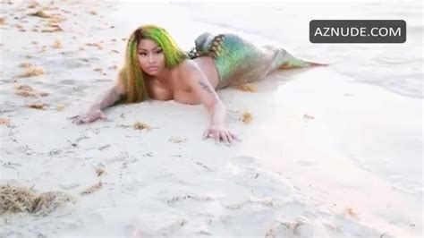 Nicki Minaj Topless Posing As A Dirty Mermaid Aznude