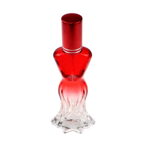 Unique High End 40ml Slim Red Dress Woman Body Shape Perfume Bottle High Quality Bottle Glass