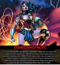 Comic Sincfacts It Rumored That Wonder Woman S Durability Might Be On A Scale That Surpasses