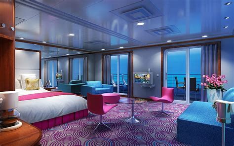 Hd Wallpaper Luxury Hotel Room Bedroom Furniture Set Sea Landscape