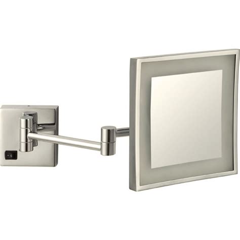 Pansonite led wall mount makeup mirror with 10x magnification, 8.5'' double sided 360° swivel vanity mirror with 13.7 extension and adjustable light for bathroom & bedroom, brushed finished. Nameeks AR7701-SNI-3x Makeup Mirror, Glimmer | Nameek's