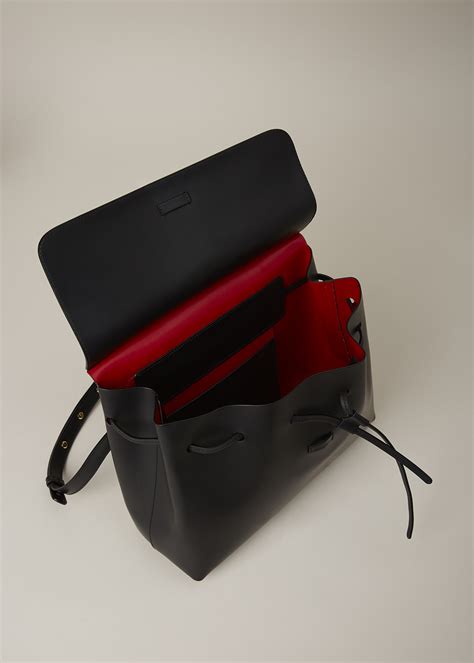 Mansur gavriel mini pleat leather bucket bag. Lyst - Mansur Gavriel Black/flamma Mini Lady Bag in Black