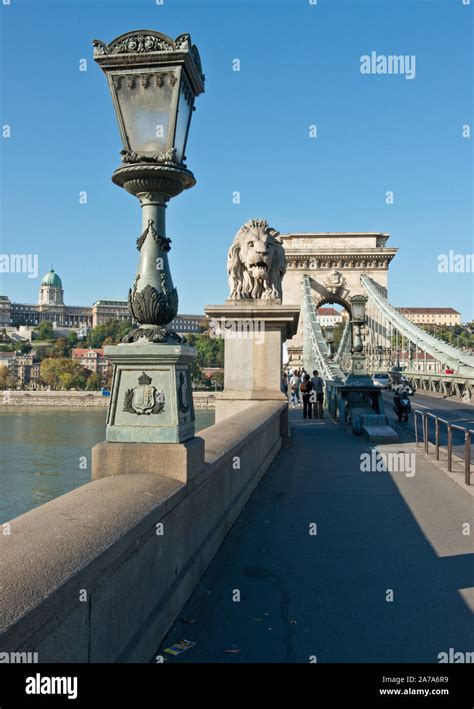 Szechenyi Chain Bridge Budapest Stock Photo Alamy