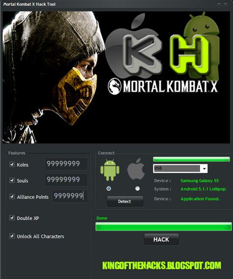 Mortal Kombat X Hack Tool Add Unlimited Koins Souls And Alliance Points King Hacker