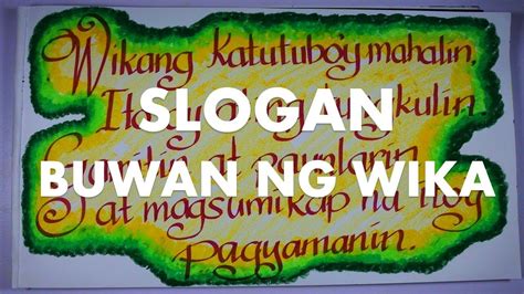 Buwan Ng Wika Slogan Making Tema Wikang Katutubo Tungo Sa Isang Bansang