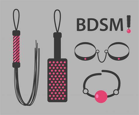 Vector Illustration Of Kinky Bdsm Toys Loving Without Boundaries