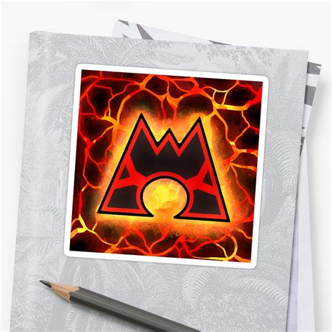 Team Magma Logo Stickers By Webchow Redbubble