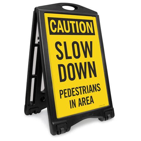 Slow Pedestrian Crossing Signs Slow Down Pedestrian Signs
