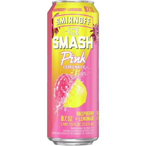 Smirnoff Ice Smash Pink Lemonade Shop Malt Beverages And Coolers At H E B