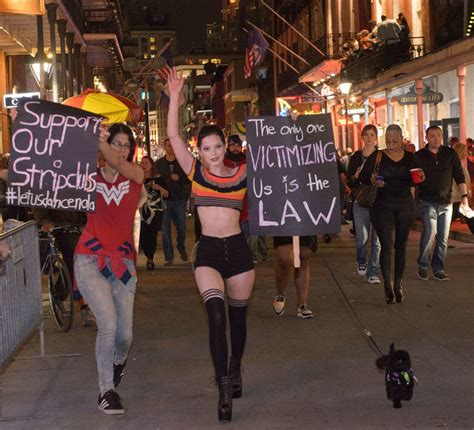 Hundreds Of Strippers Supporters Hold Protest After Crackdown On Bourbon Street Clubs