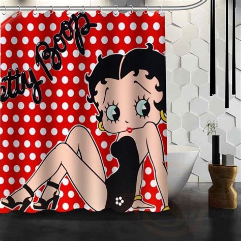 Best Nice Custom Betty Boop Cartoons Shower Curtain Bath Curtain Waterproof Fabric For Bathroom