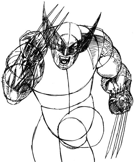 How To Draw Wolverine From Marvels X Men Superhero Team Drawing