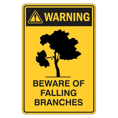 Warning Sign Beware Of Falling Branches Au