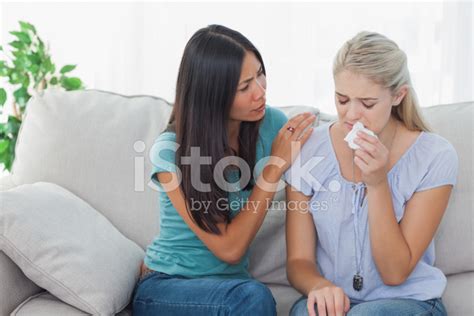 Concerned Woman Comforting Her Crying Friend Stock Photo Royalty Free
