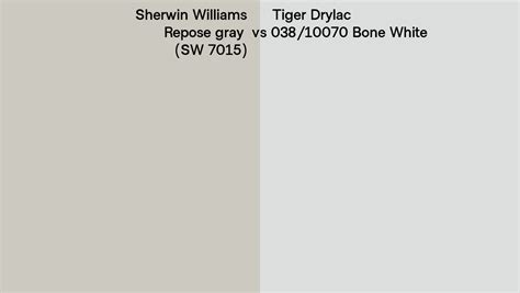 Sherwin Williams Repose Gray SW 7015 Vs Tiger Drylac 038 10070 Bone