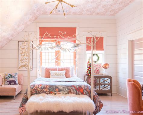 Therefore the better decorated and designed, the more you will enjoy it in every moment you spend there. A Little Christmas Decor in Addison's Coral Girl's Bedroom ...