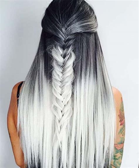 45 Hq Pictures White And Black Hair Color The Gray Hair Trend 32