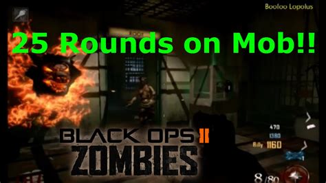 Bo2 Zombies 25 Rounds On Mob Of The Dead Youtube