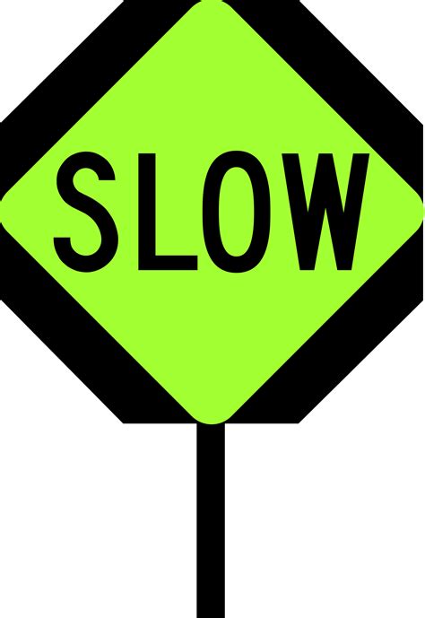 Image Result For Stop Slow Sign Traffic Control Stop Sign Clipart