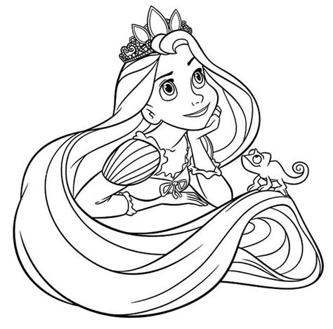 Lana Ventilar Anunciar Rapunzel Para Colorear Pdf Estar Impresionado Marty Fielding En El Medio