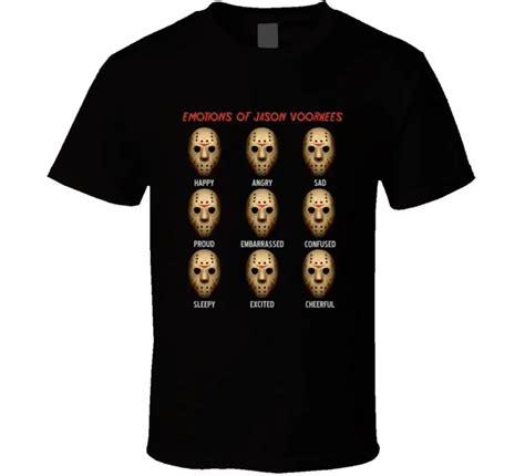 Emotions Of Jason Voorhees Friday The 13th Horror Funny Parody Fan T