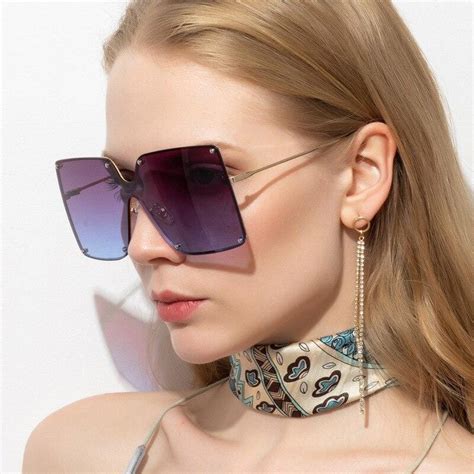 Fashion Square Sunglasses Women Designer 2021 Trend New Alloy Frame Ov