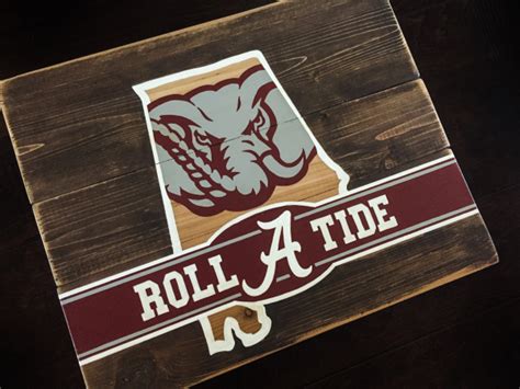 Alabama Roll Tide Hand Painted Pallet Art Or Pallet Sign Original
