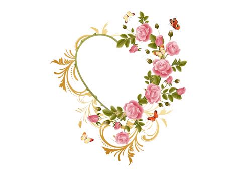 Heart Frame Png Flower Heart Frame Png Clip Art Library